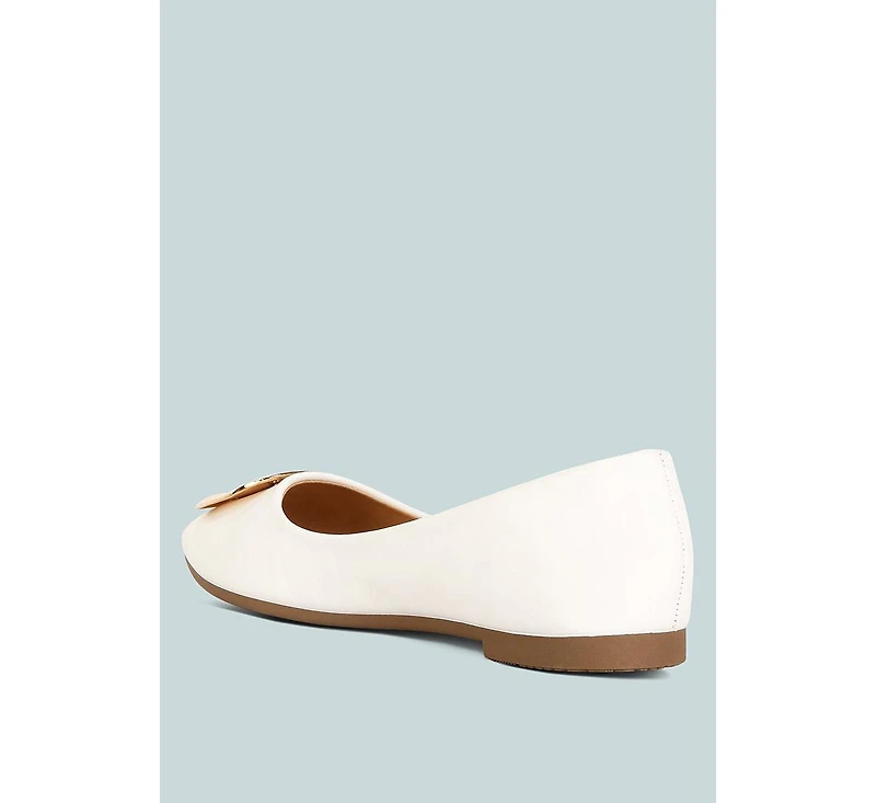Karder brooch detail ballet flats