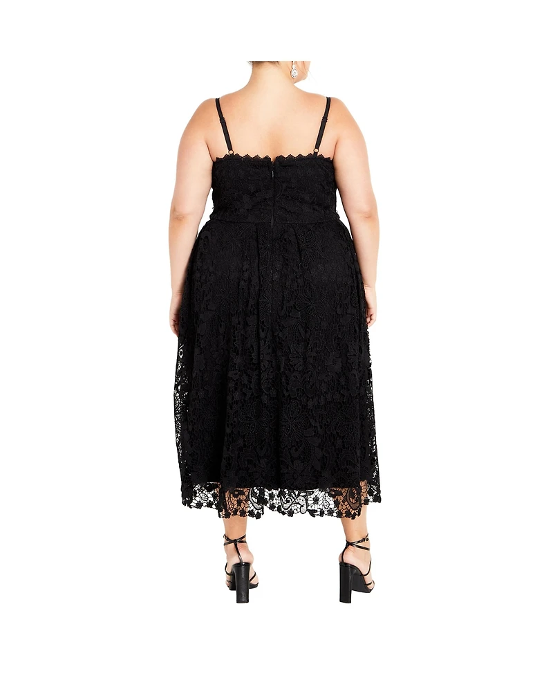 City Chic Women's Scarlet Lace Dress