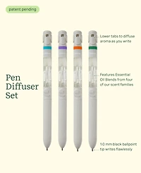 Lifelines Pen Diffuser Set with Assorted Essential Oil Blends, 4 Pack