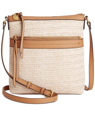Style & Co Straw North South Crossbody Bag, Exclusively at Macy's