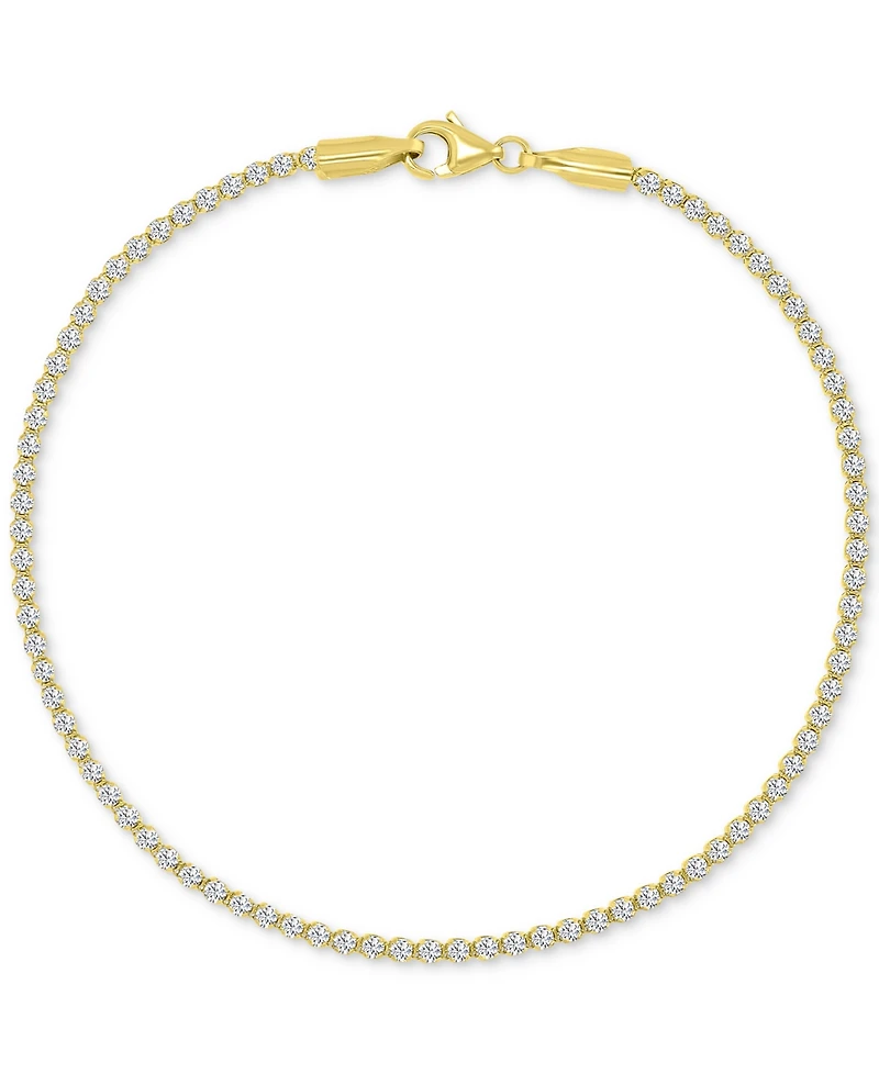 Cubic Zirconia Tennis Bracelet 10k Gold