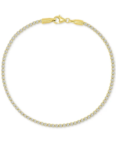 Cubic Zirconia Tennis Bracelet 10k Gold