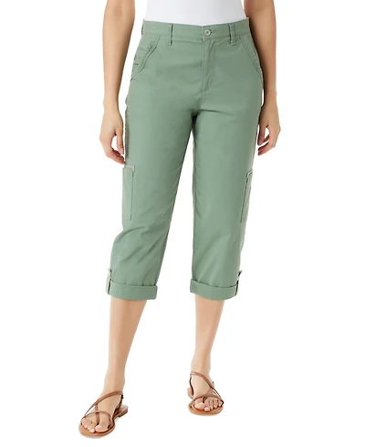 Gloria Vanderbilt Women's Adjustable-Hem Cargo Capri Pants