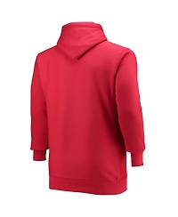 Men's Champion Red Georgia Bulldogs Big and Tall Reverse Weave Fleece Pullover Hoodie Sweatshirt
