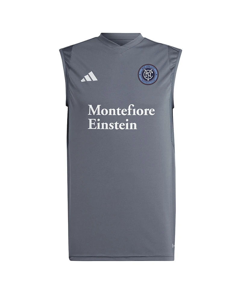 Men's adidas Gray New York City Fc 2024 Sleeveless Training Jersey