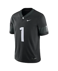 Men's Nike #1 Black Michigan State Spartans Alternate Football Game Jersey