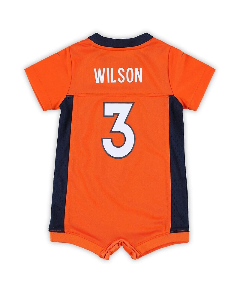 Baby Boys and Girls Nike Russell Wilson Orange Denver Broncos Game Romper Jersey
