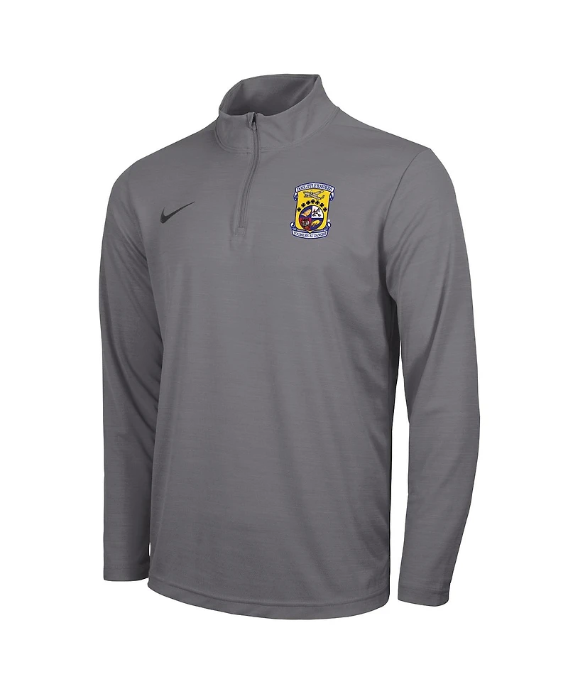 Men's Nike Charcoal Air Force Falcons Rivalry Intensity Quarter-Zip Pullover Top