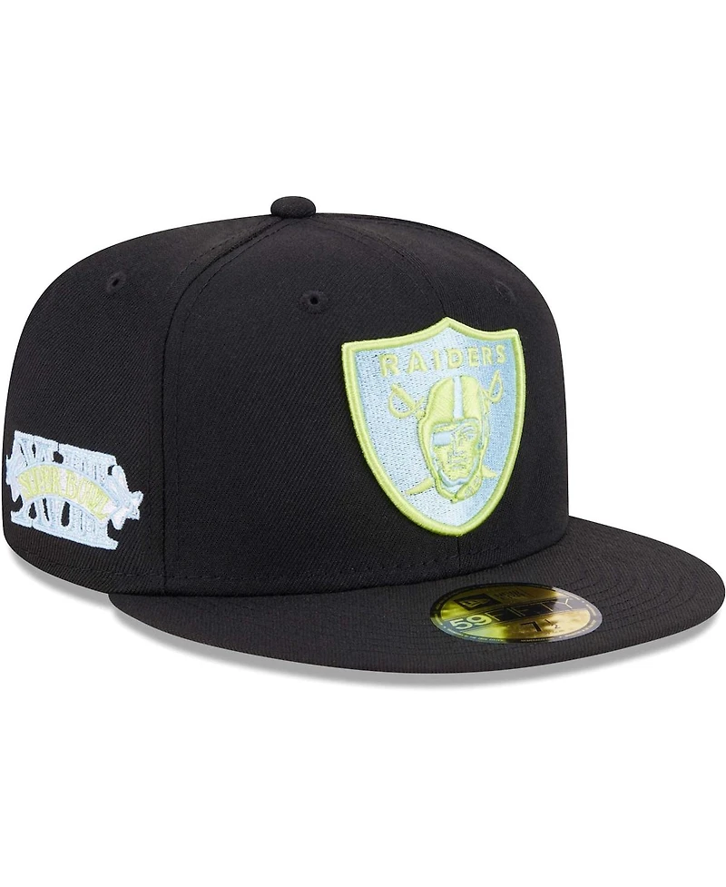 Men's New Era Black Las Vegas Raiders Multi 59FIFTY Fitted Hat