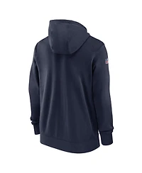 Men's Nike Navy Tennessee Titans Sideline Club Performance Full-Zip Hoodie
