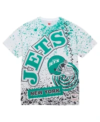 Men's Mitchell & Ness White New York Jets Team Burst Sublimated T-shirt