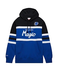 Men's Mitchell & Ness Blue, Black Orlando Magic Head Coach Pullover Hoodie