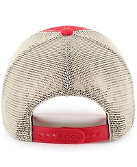 Men's '47 Brand Red, Natural Super Bowl Lvii Flagship Wash Mvp Snapback Hat