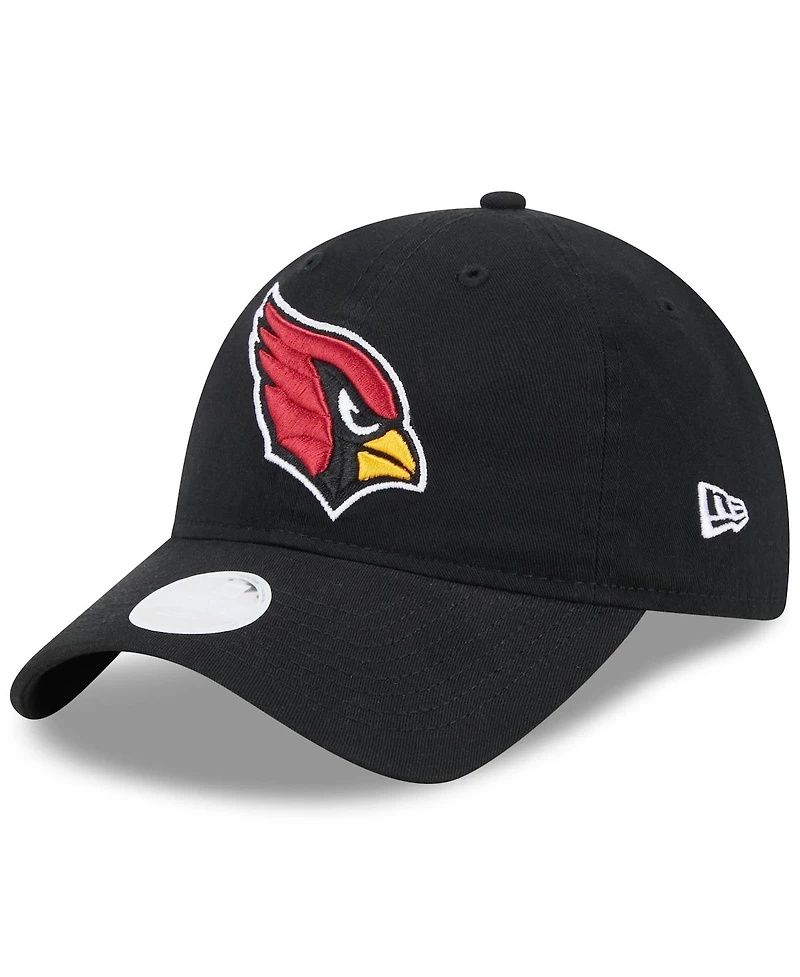 Women's New Era Black Arizona Cardinals Main Core Classic 2.0 9TWENTY Adjustable Hat