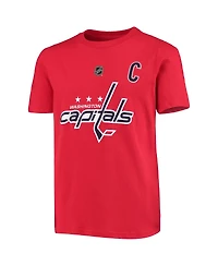 Youth Alexander Ovechkin Red Washington Capitals Player Name and Number T-shirt