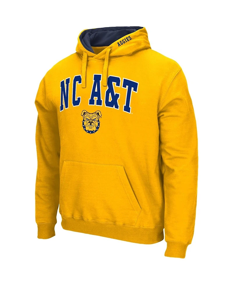 Men's Colosseum Gold North Carolina A&T Aggies Isle Pullover Hoodie