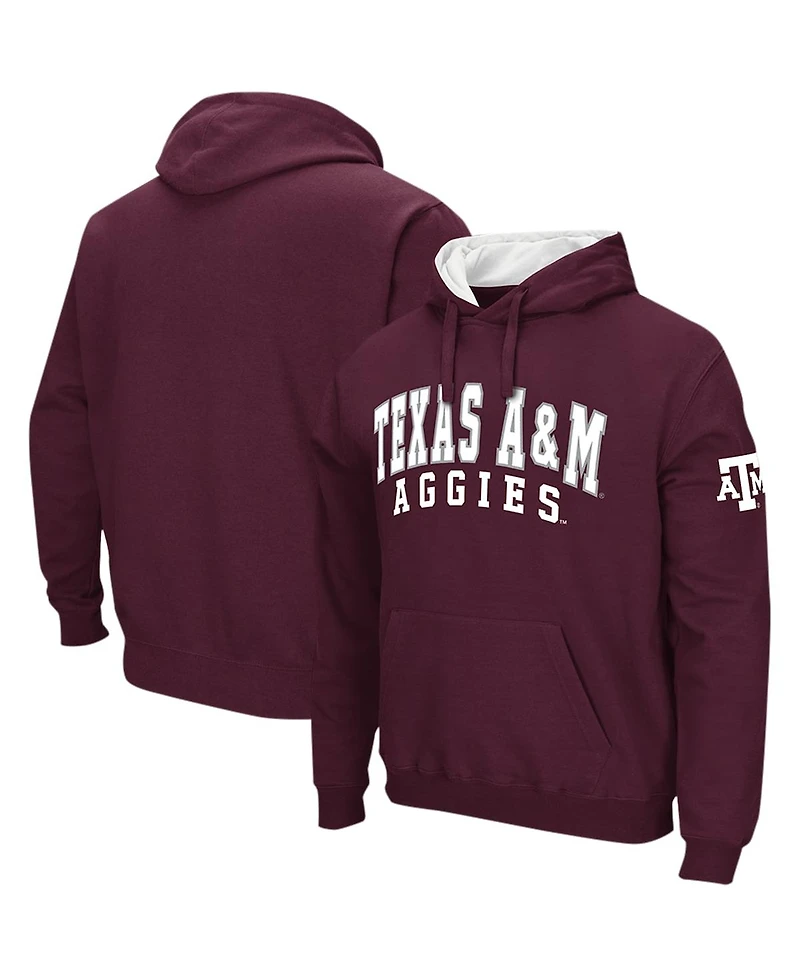 Men's Colosseum Maroon Texas A&M Aggies Double Arch Pullover Hoodie