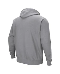 Men's Colosseum Gray Citadel Bulldogs Arch & Logo Pullover Hoodie