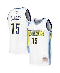 Men's Mitchell & Ness Nikola Jokic White Denver Nuggets 2016/17 Throwback Swingman Jersey