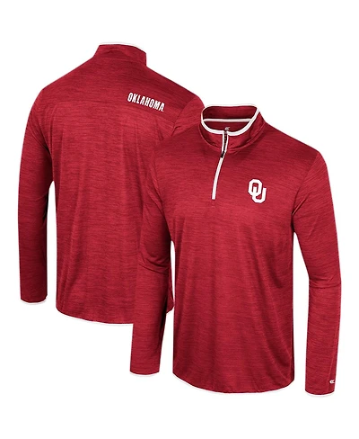 Men's Colosseum Crimson Oklahoma Sooners Wright Quarter-Zip Windshirt
