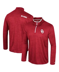 Men's Colosseum Crimson Oklahoma Sooners Wright Quarter-Zip Windshirt