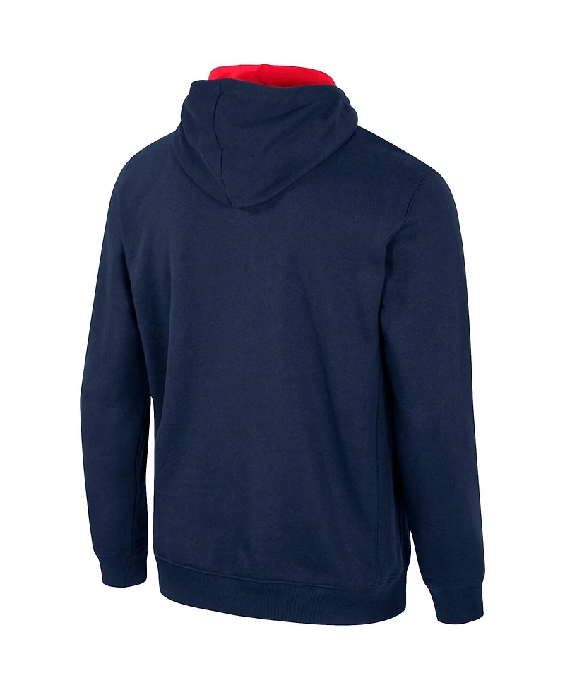 Men's Colosseum Navy Gonzaga Bulldogs Team Half-Zip Pullover Hoodie