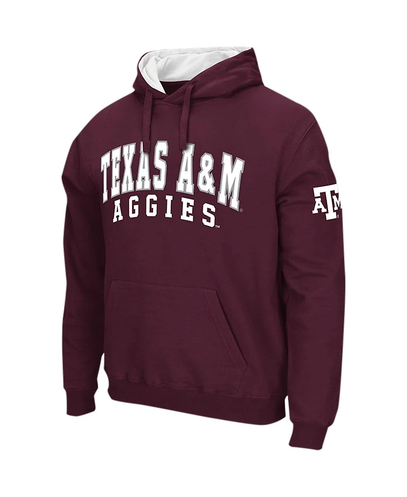 Men's Colosseum Maroon Texas A&M Aggies Double Arch Pullover Hoodie