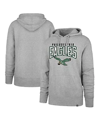 Men's '47 Brand Gray Philadelphia Eagles Headline Pullover Hoodie