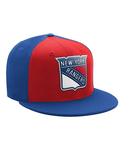 Men's Starter Red, Blue New York Rangers Logo Two-Tone Snapback Hat