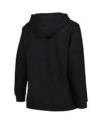 Women's Profile Black Vegas Golden Knights Plus Arch Over Logo Pullover Hoodie
