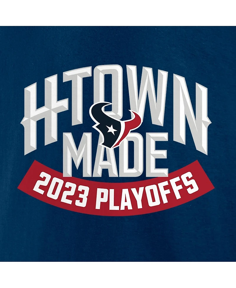 Men's Fanatics Navy Houston Texans 2023 Nfl Playoffs H-Town Made T-shirt