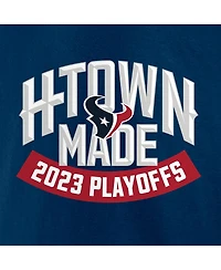 Men's Fanatics Navy Houston Texans 2023 Nfl Playoffs H-Town Made T-shirt