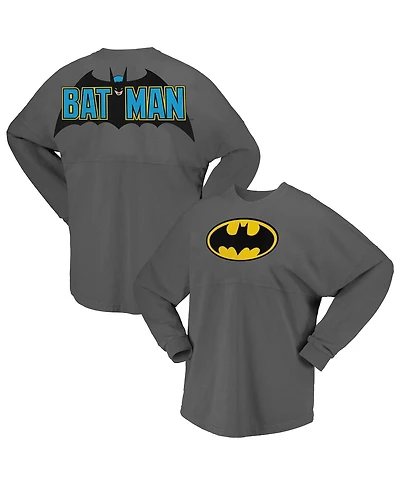 Men's and Women's Gray Batman Original Long Sleeve T-shirt