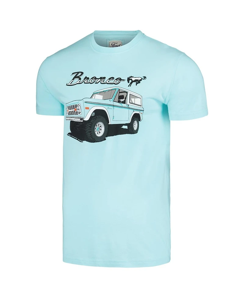 Men's American Needle Aqua Distressed Bronco Brass Tacks T-shirt