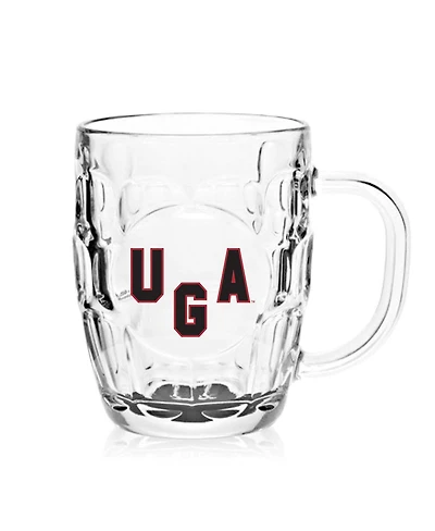 Georgia Bulldogs 20 Oz Dimpled Glass Mug