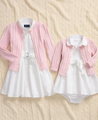 Polo Ralph Lauren Baby Girls Cable-Knit Cotton Cardigan