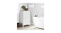 Corner Storage Cabinet Free Standing Bathroom Cabinet with Shutter Door
