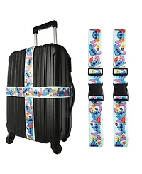 Disney Stitch Luggage Strap 2-Piece Set Officially Licensed, Adjustable Luggage Straps from 30'' to 72''