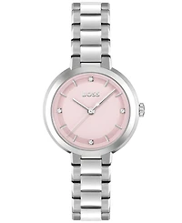 Hugo Boss Women's Sena Quartz Silver-Tone Stainless Steel Watch 34mm