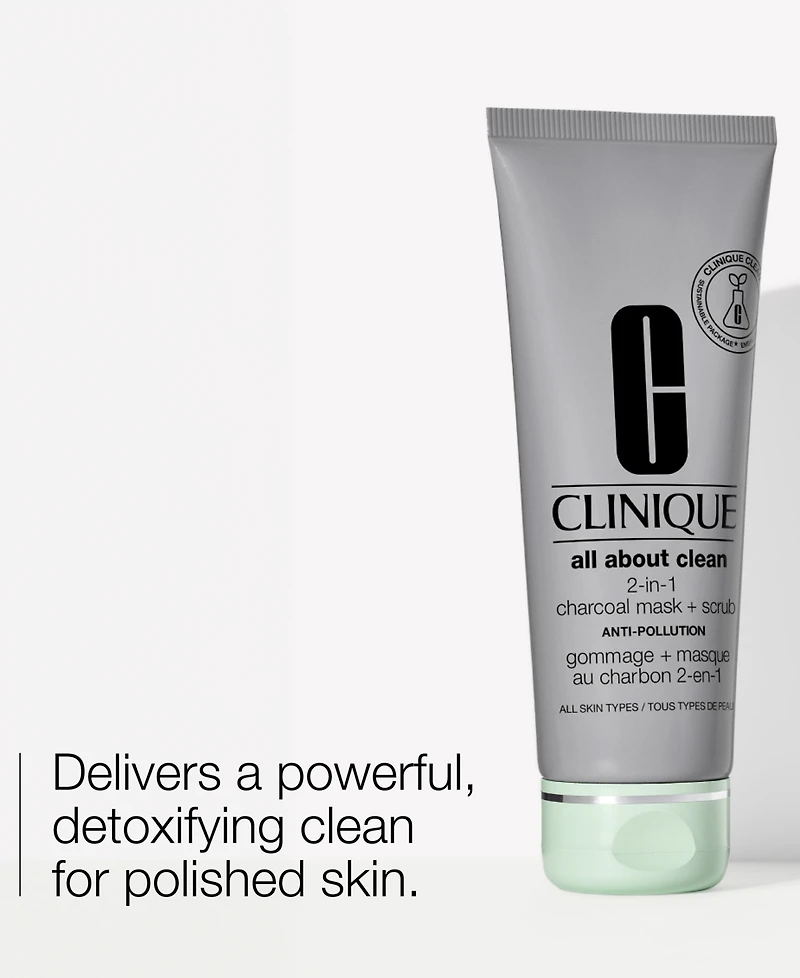 All About Clean 2-in-1 Charcoal Face Mask + Scrub, 3.4-oz.