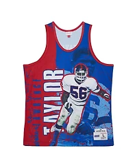 Men's Mitchell & Ness Lawrence Taylor Royal New York Giants 1989 Player Burst Tank Top