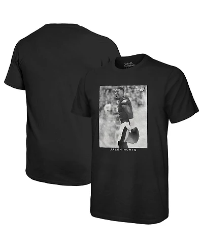 Men's Majestic Threads Jalen Hurts Black Philadelphia Eagles Oversized Player Image T-shirt