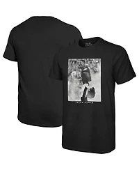 Men's Majestic Threads Jalen Hurts Black Philadelphia Eagles Oversized Player Image T-shirt
