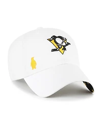 Women's '47 Brand White Pittsburgh Penguins Confetti Clean Up Adjustable Hat