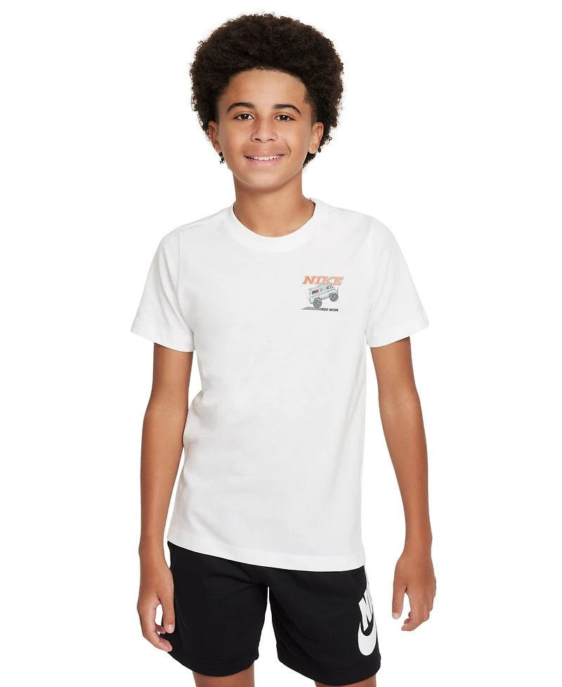 Nike Big Kids Sportswear Cotton Sole Rally Graphic T-Shirt
