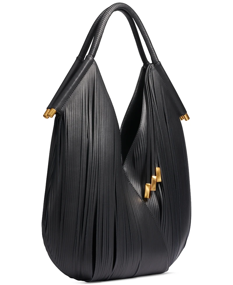 Donna Karan New York Baldwin Large Laser-cut Shoulder with Leather Wrapped Rounded Handle