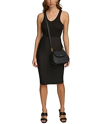 Donna Karan New York Bellerose Leather Flap Crossbody