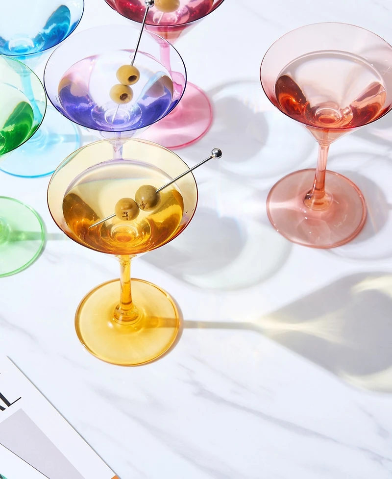 The Wine Savant Crystal Luxury Martini Glasses, Set of 6