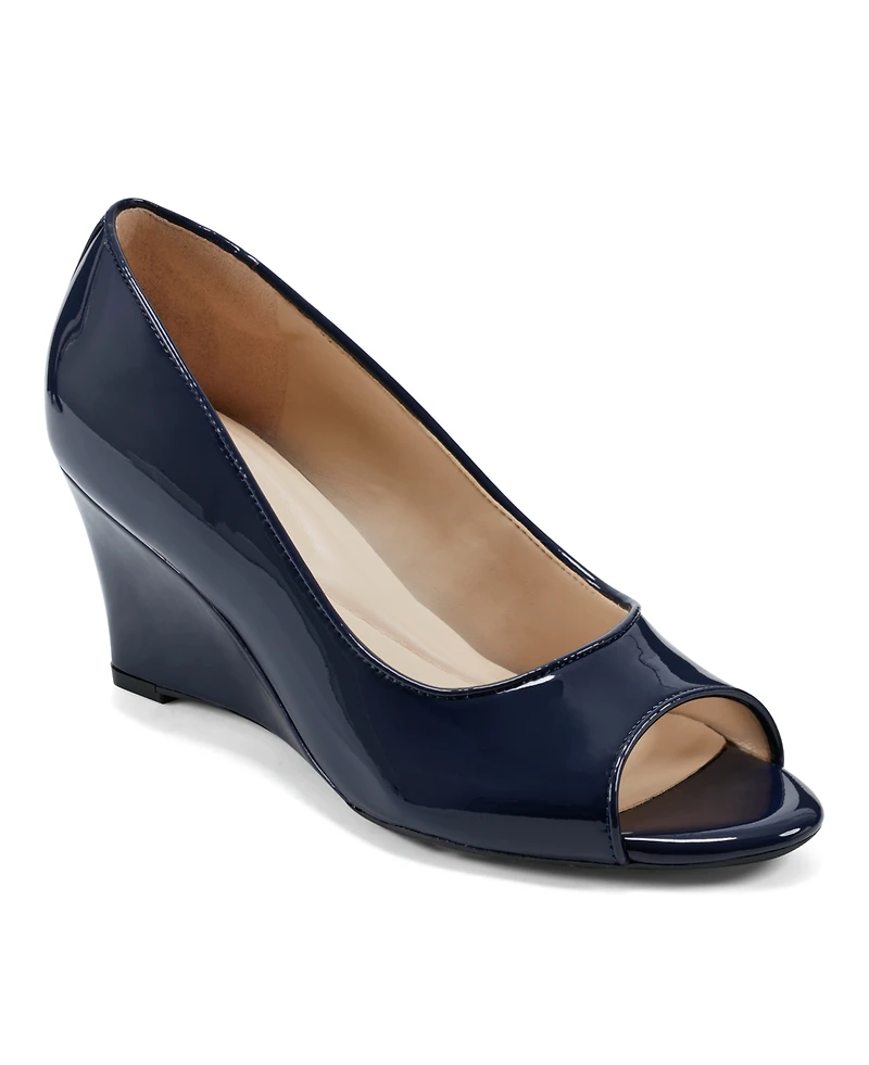 Easy Spirit Women's Coleen Open-Toe Slip-On Dress Wedges