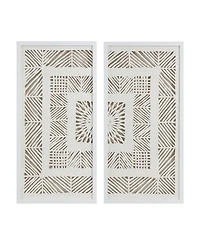 Madison Park Tala Framed Geometric Rice Paper Panel 2-Pc. Shadowbox Wall Decor Set